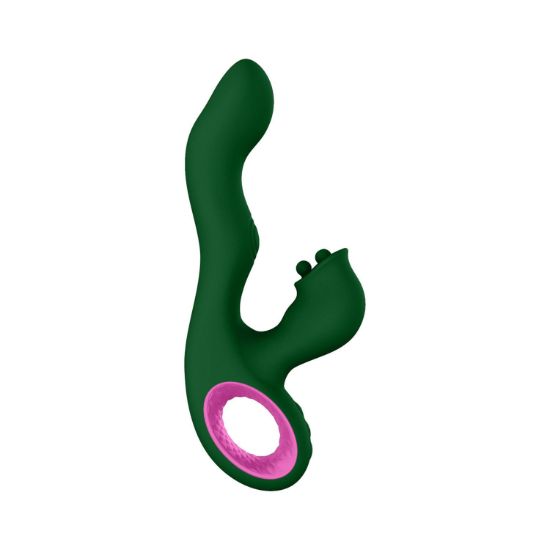Pallina - Triple Action Rabbit Vibrator - Vert foncé