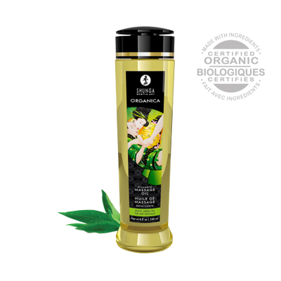 Shunga - Huile à massage - Thé Vert Exotique Organica