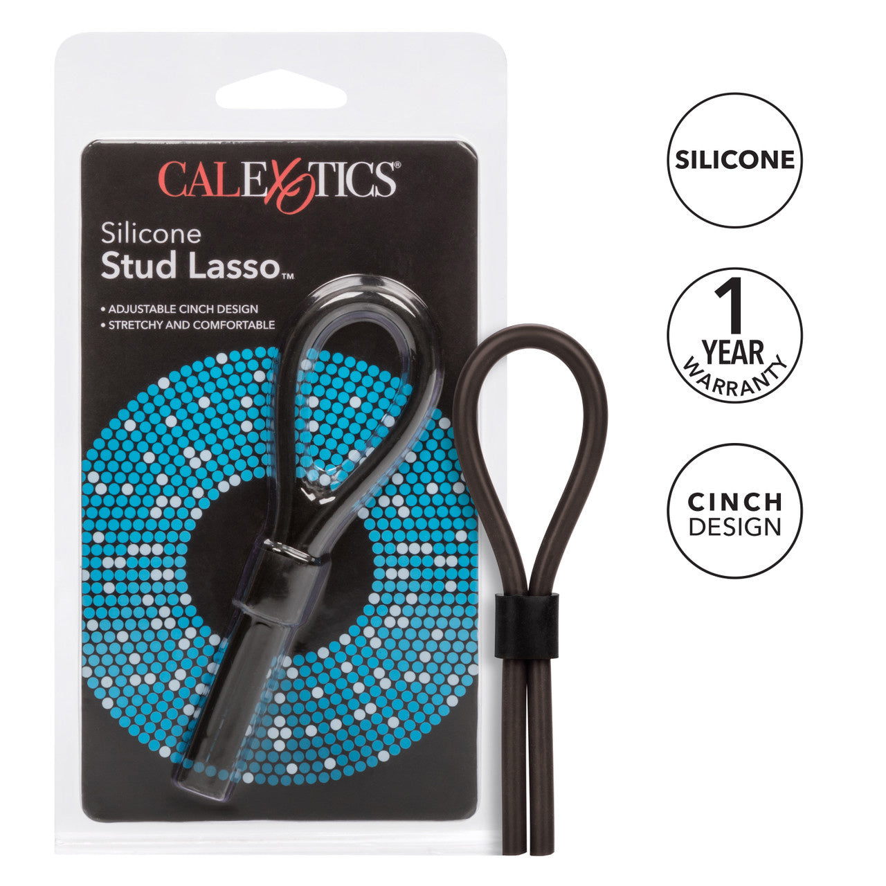 Silicone Stud Lasso Rings - Noir