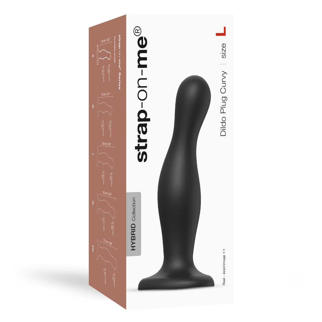 Strap-on-me - Dildo Plug Curvy - Grand Noir