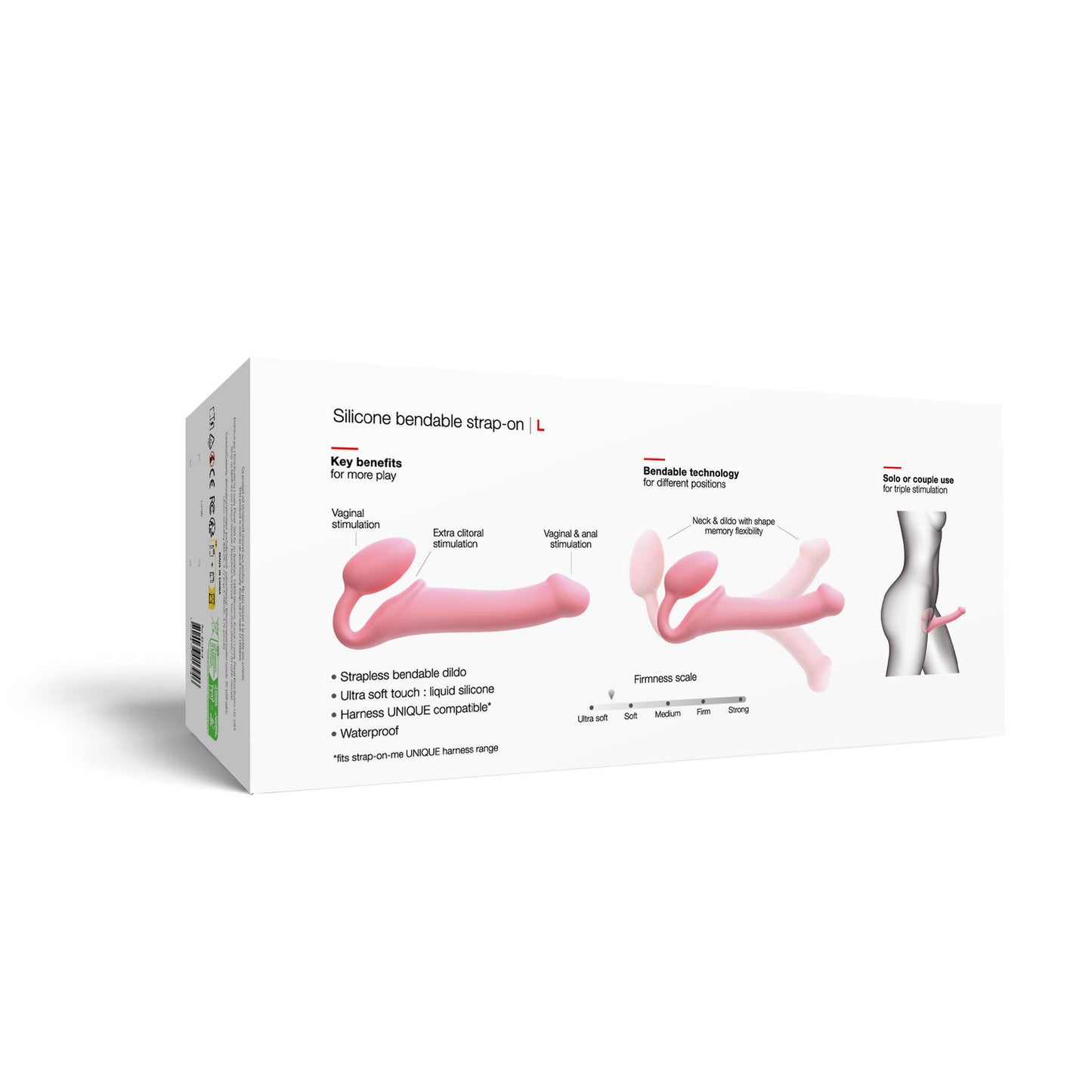 Strap-on-me - Silicone Bendable Strap-On - Grand - Rose