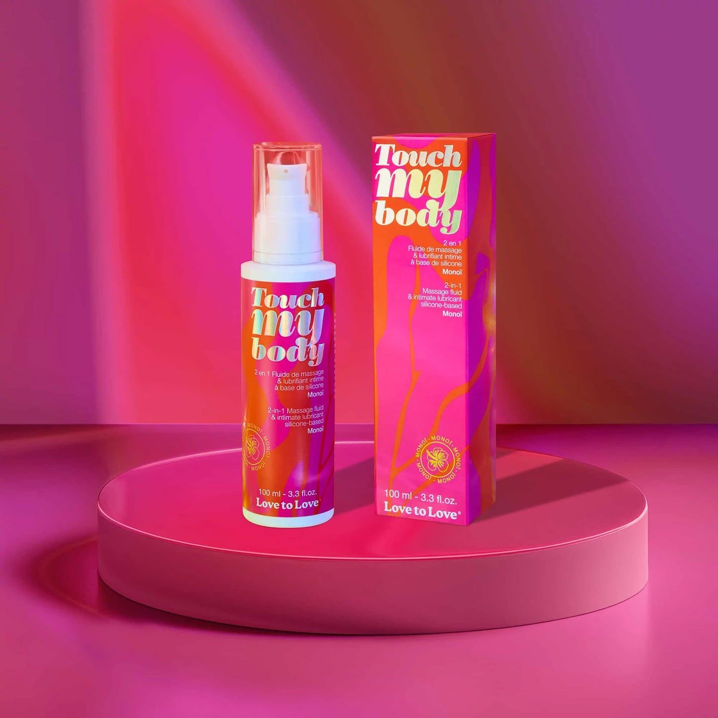 Touch My Body - 2-en-1 Fluide de Massage & Lubrifiant Intime - Monoï