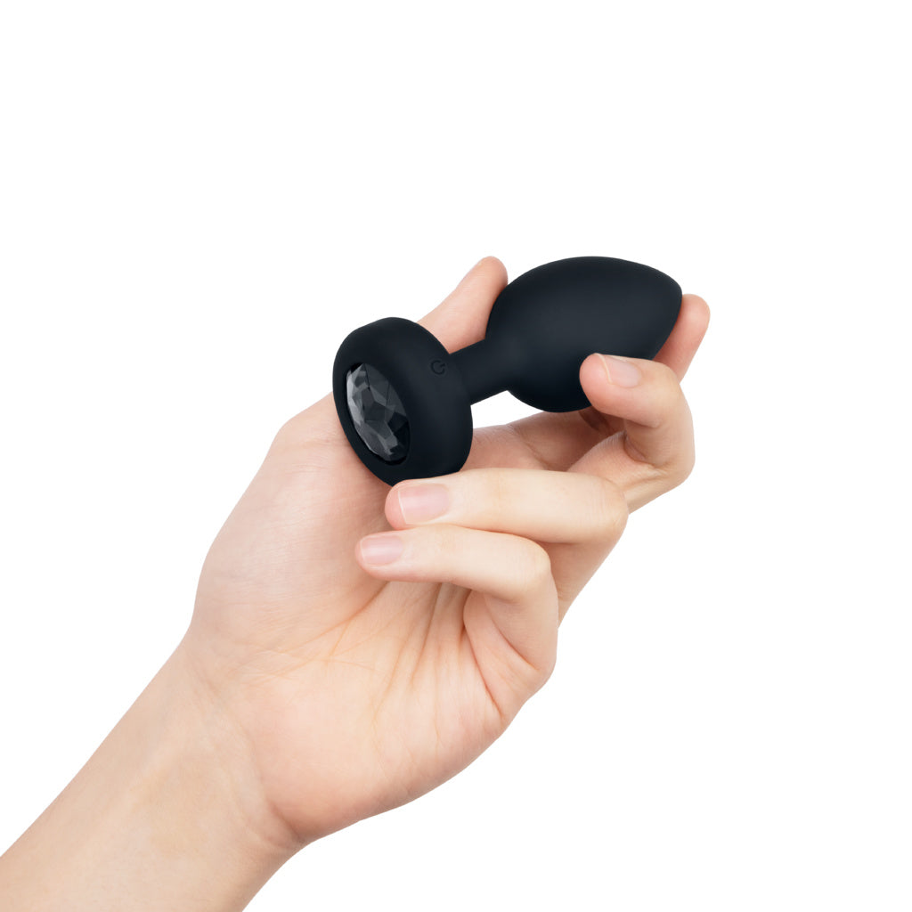 B-Vibe - Vibrating Jewel Plug - M/G - Noir