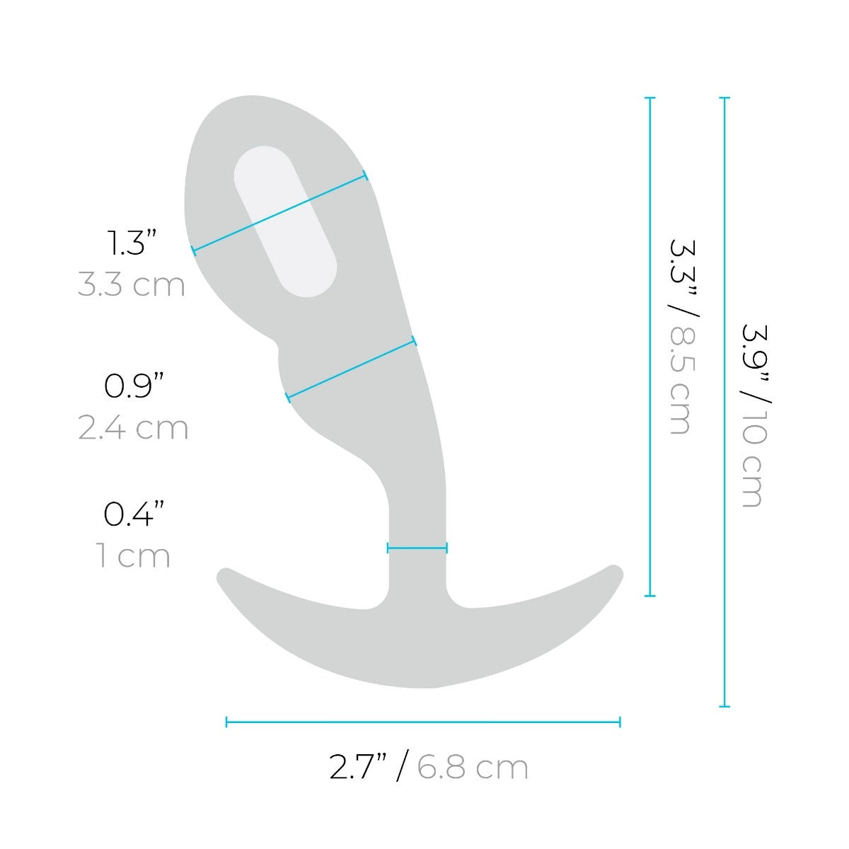 B-Vibe - Remote Control P-Spot Snug Plug 95g - Petit