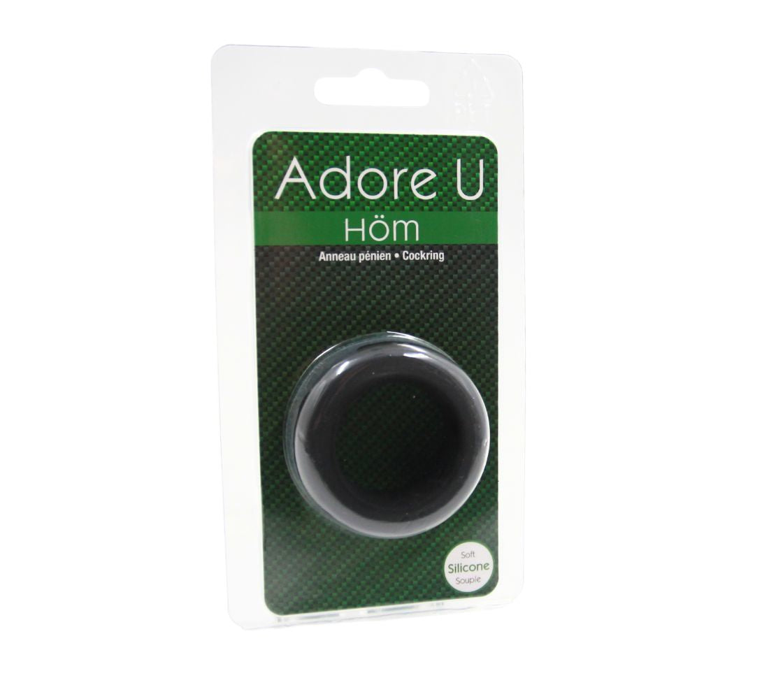 Adore U Höm - Anneau pénien Soft Silicone 2.9cm - Noir