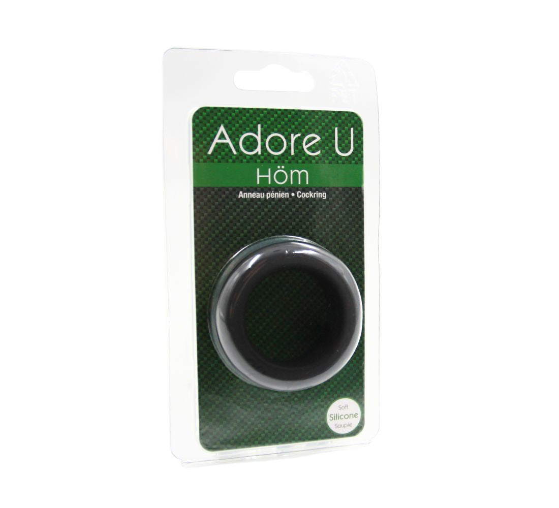 Adore U Höm - Anneau pénien Soft Silicone 3.2cm - Noir
