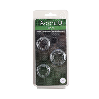Adore U Höm - Ensemble d'Anneaux Péniens Petit - Transparent
