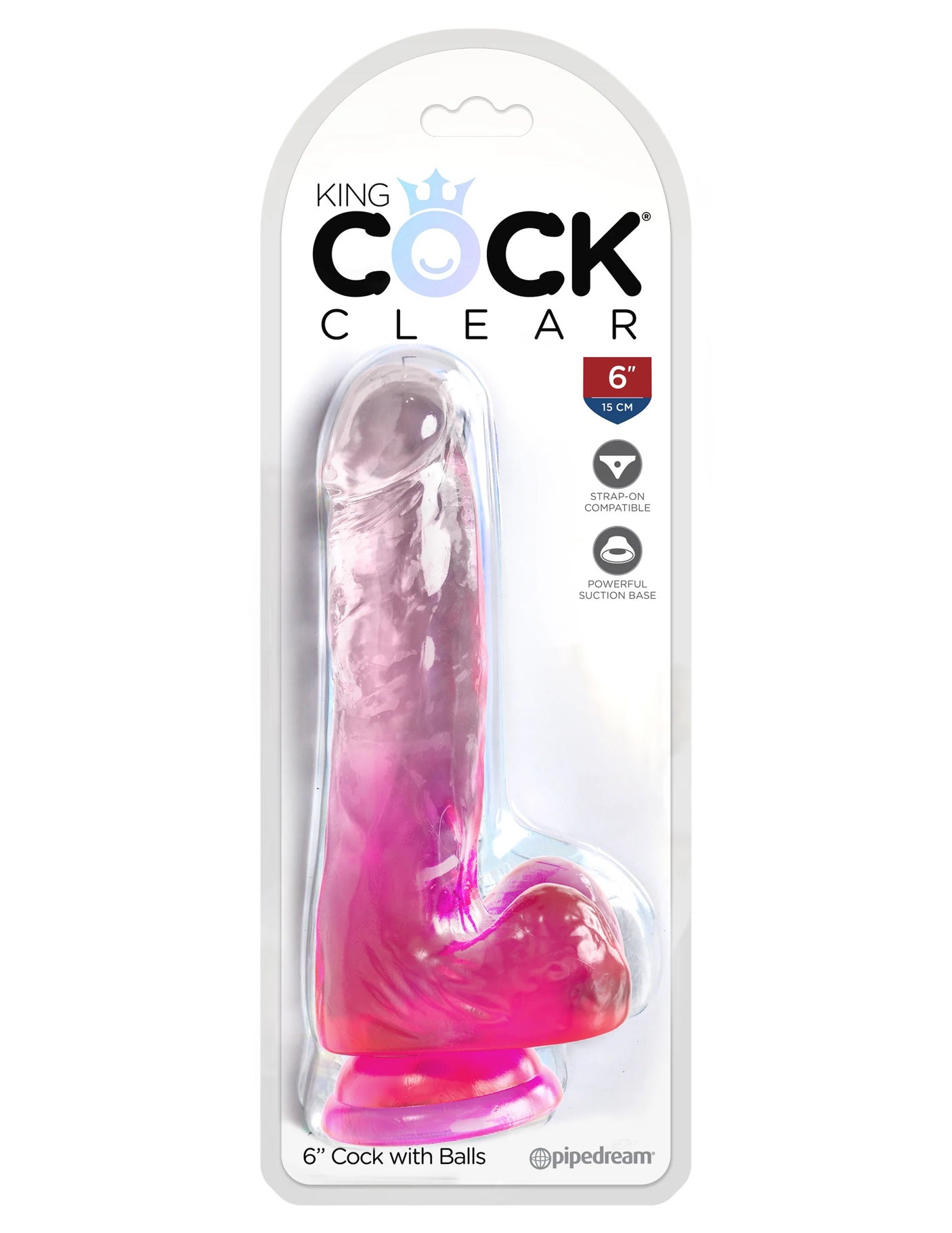 King Cock - 6 po. Cock with Balls - Rose