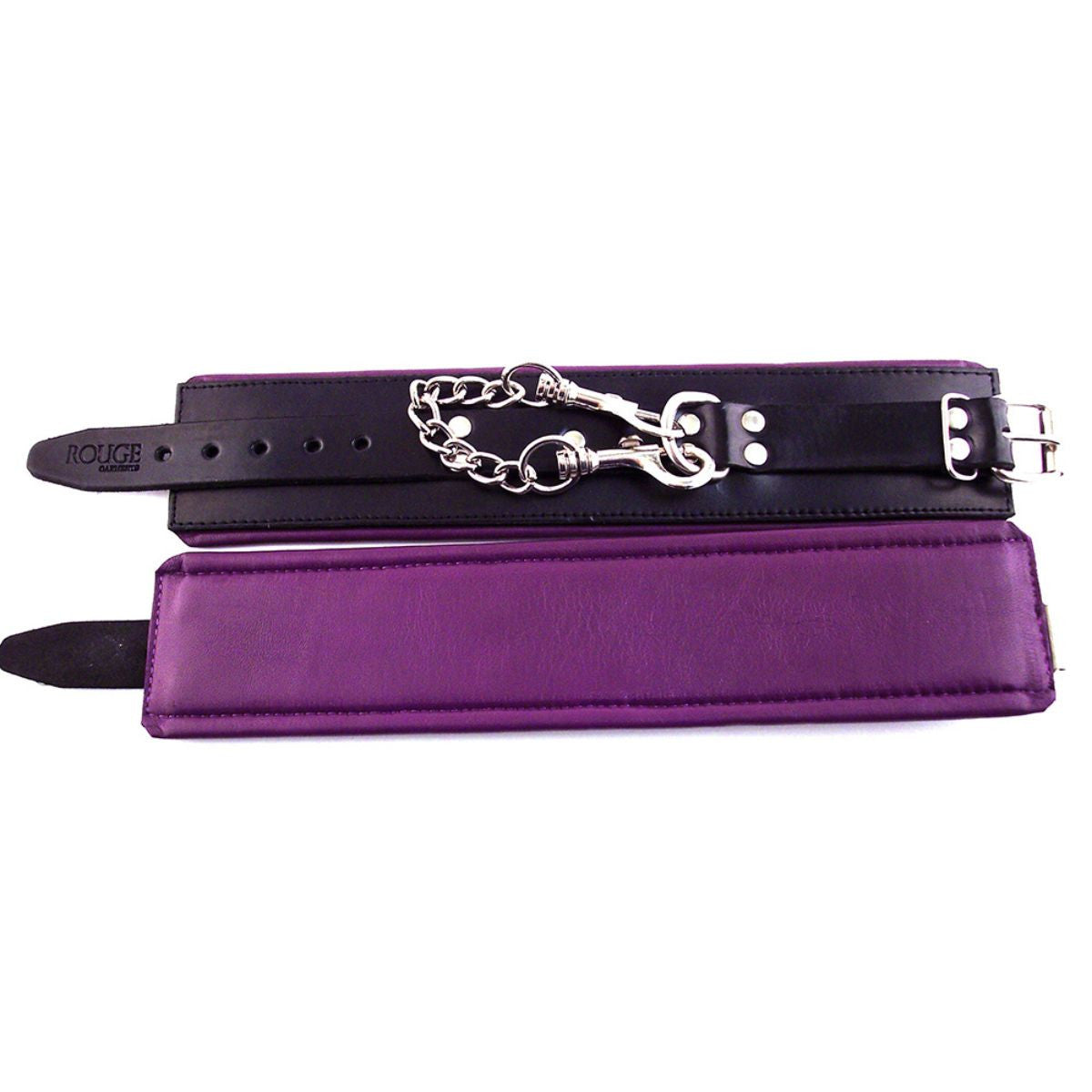 Rouge - Menottes de Cheville Rembourré - Noir/Mauve