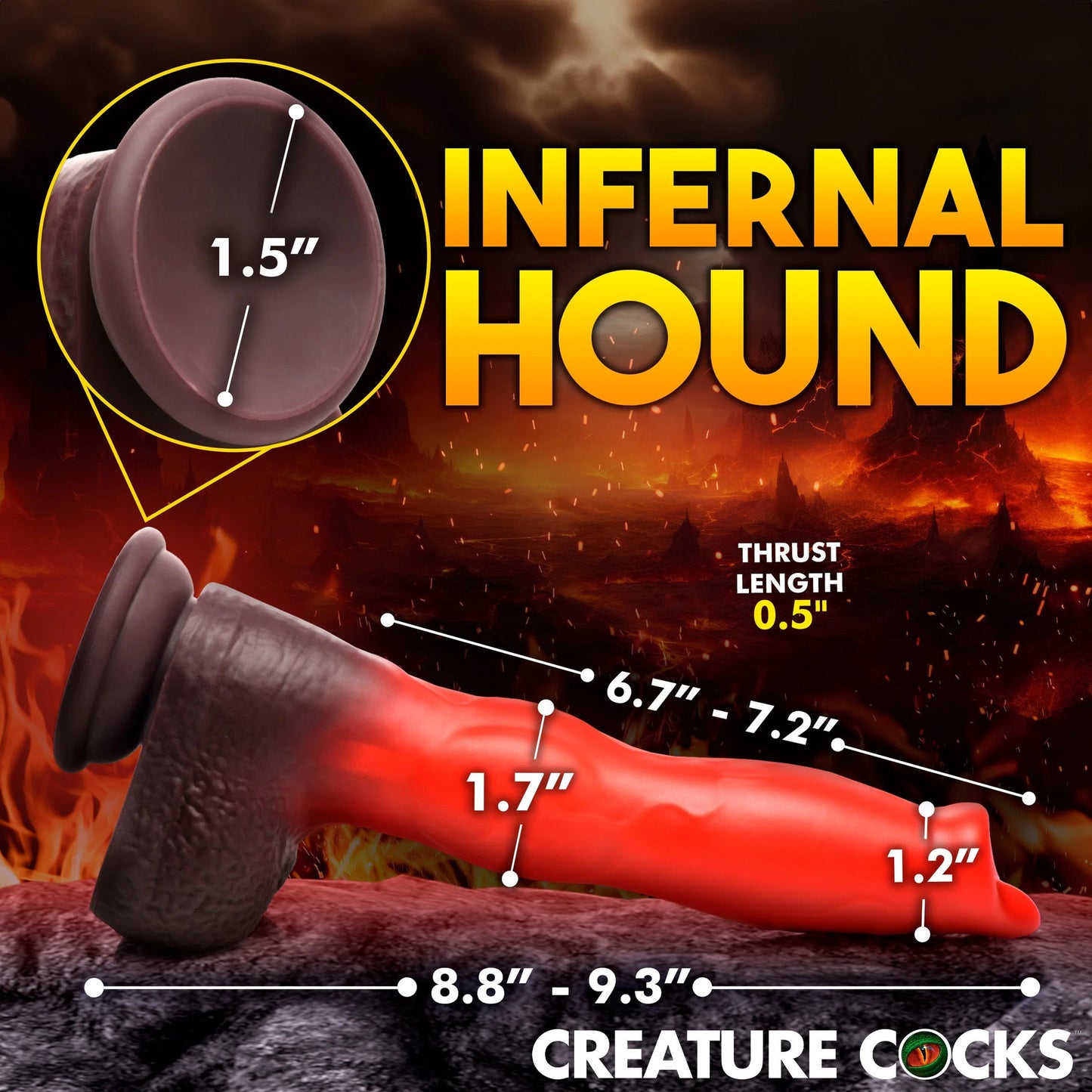 Creature Cock - Ramming Hound Thrusting & Vibrating Dildo