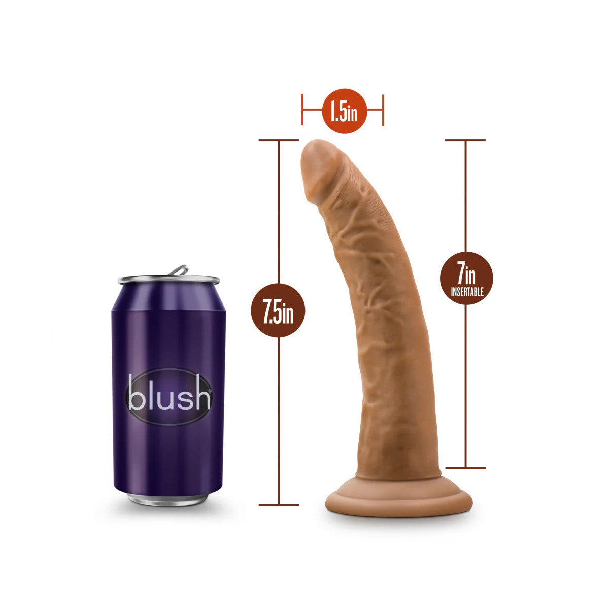Dr. Skin - Dildo Réaliste 7.5po - Bronzé