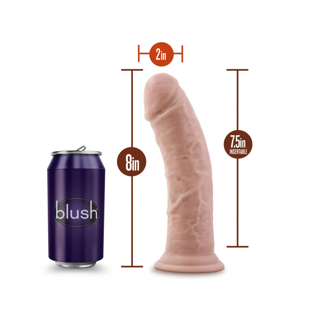 Dr. Skin - Dildo Réaliste 8po - Beige