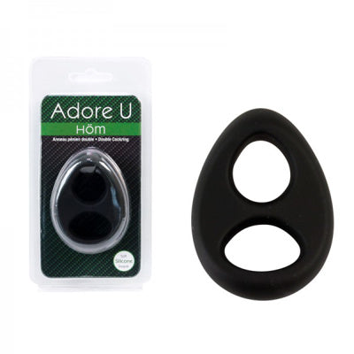 Adore U Höm - Anneau Pénien Double - Noir