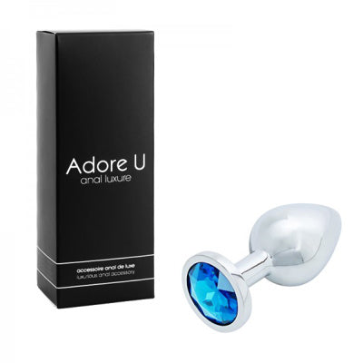 Anal Luxure - Plug Anal Argent - Bleu - Medium