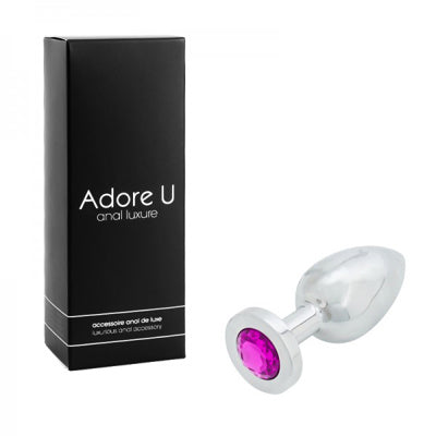 Anal Luxure - Plug Anal Acier Inox. - Mauve - Grand