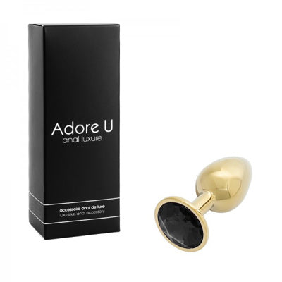 Anal Luxure - Plug Anal Doré - Noir - Petit