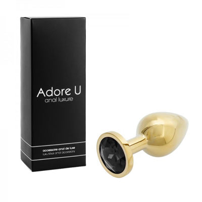 Anal Luxure - Plug Anal Doré - Noir - Medium