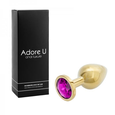 Anal Luxure - Plug Anal Doré - Mauve - Medium