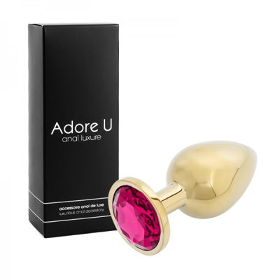 Anal Luxure - Plug Anal Doré - Rose - Grand