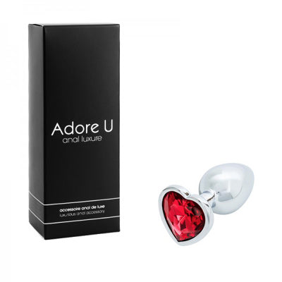Anal Luxure - Plug Anal Coeur - Rouge - Petit