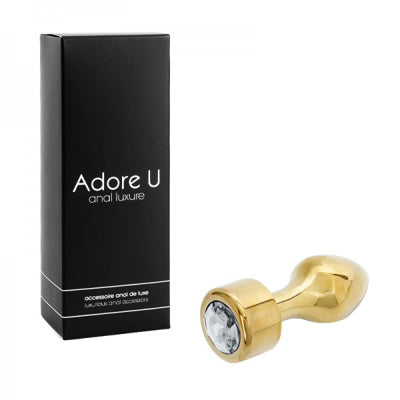 Anal Luxure - Plug Anal Doré - Transp. - Grand *Vente Finale*