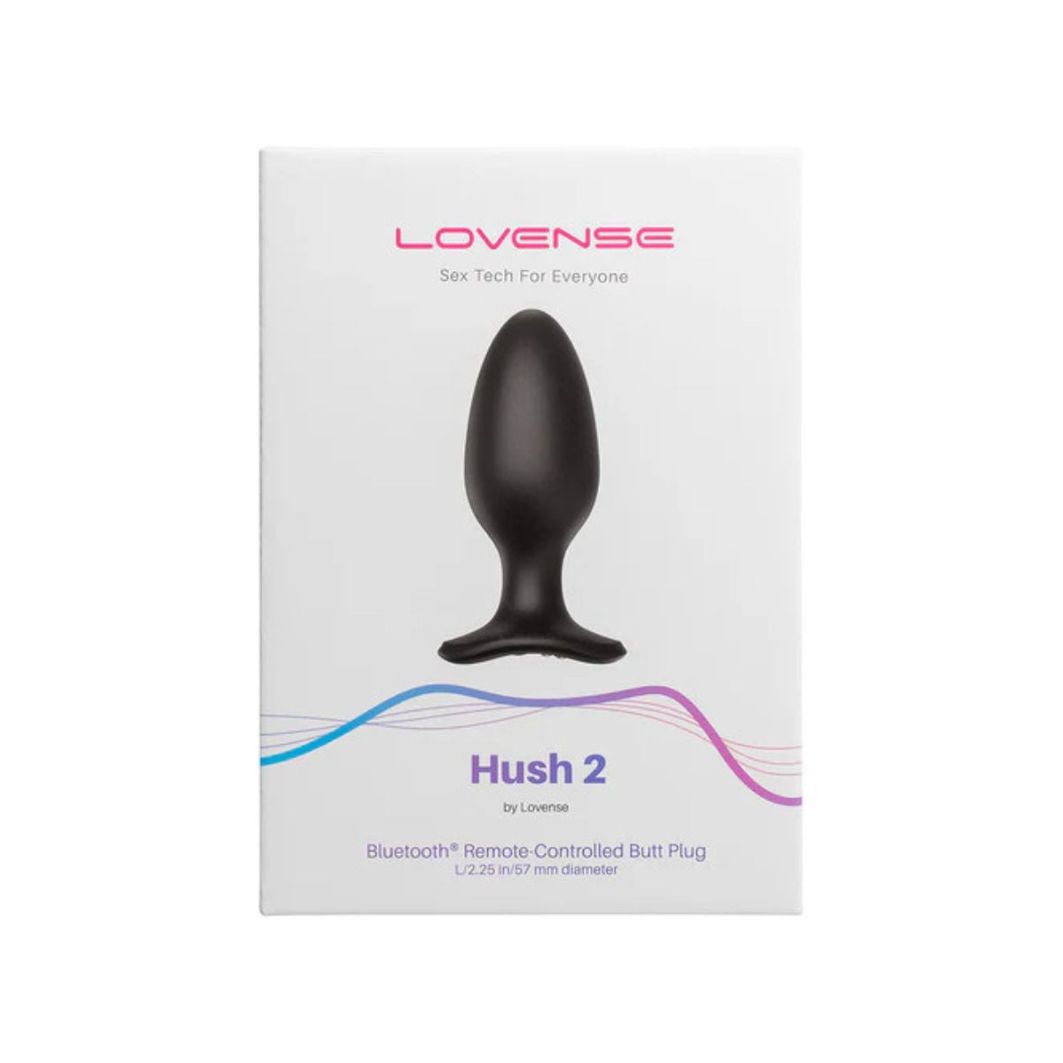 Lovense - Hush 2 Remote Butt Plug - Noir - Large