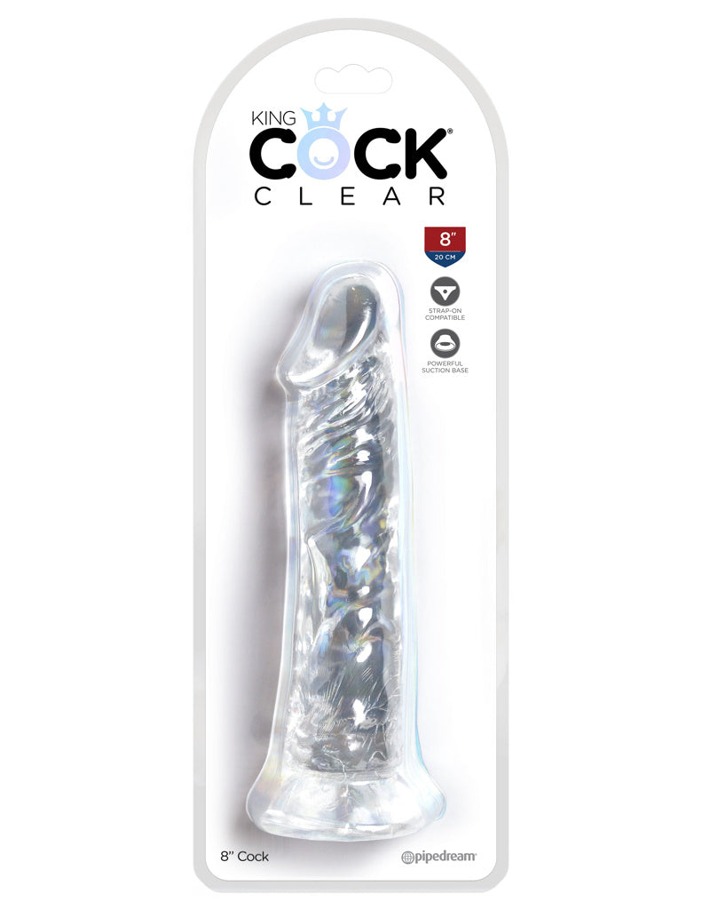 King Cock - Dildo 8 po - Tansparent
