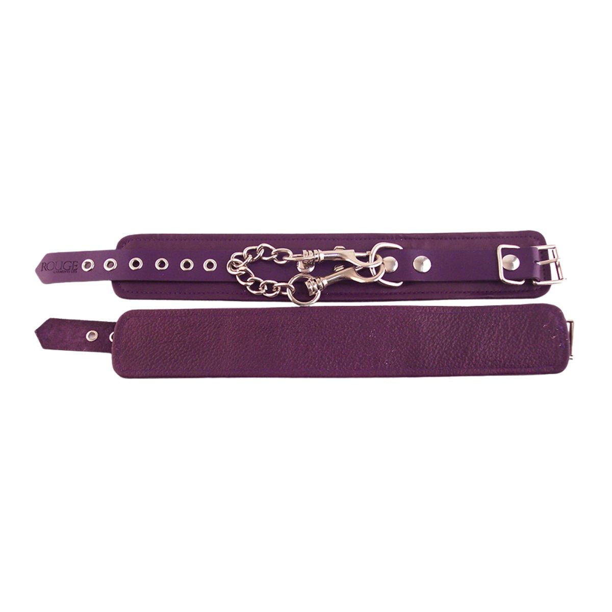 Rouge - Menottes de Cheville en Cuir - Mauve
