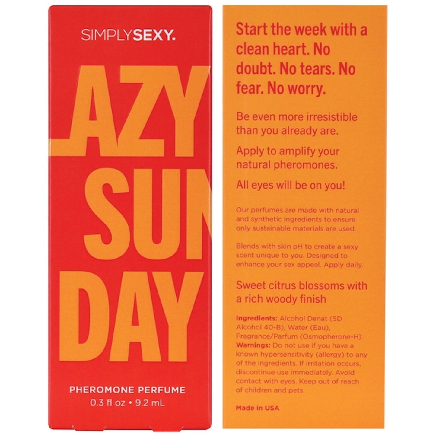 Simply Sexy - Parfum Infusé aux Phéromones - Lazy Sunday 9.2ml