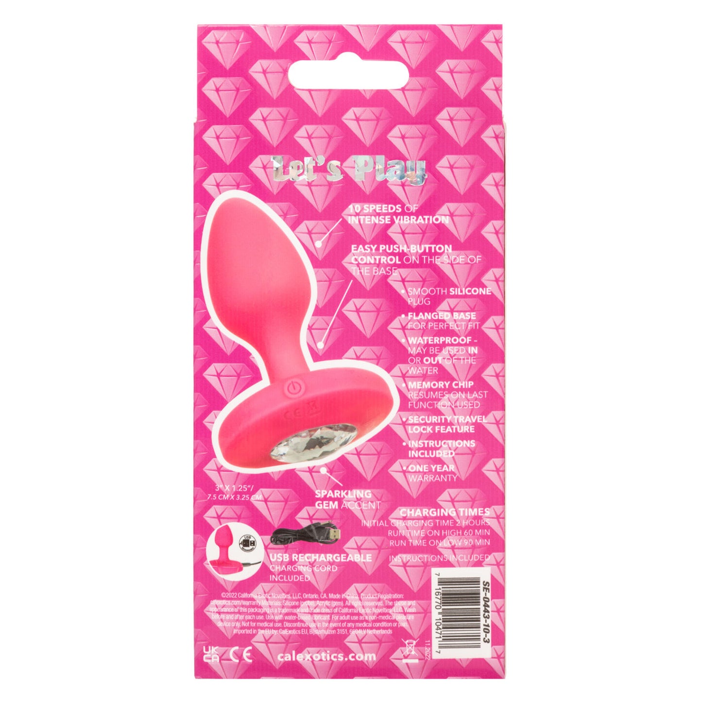 Cheeky Gems - Rechargeable Vib Probe Moyen - Rose