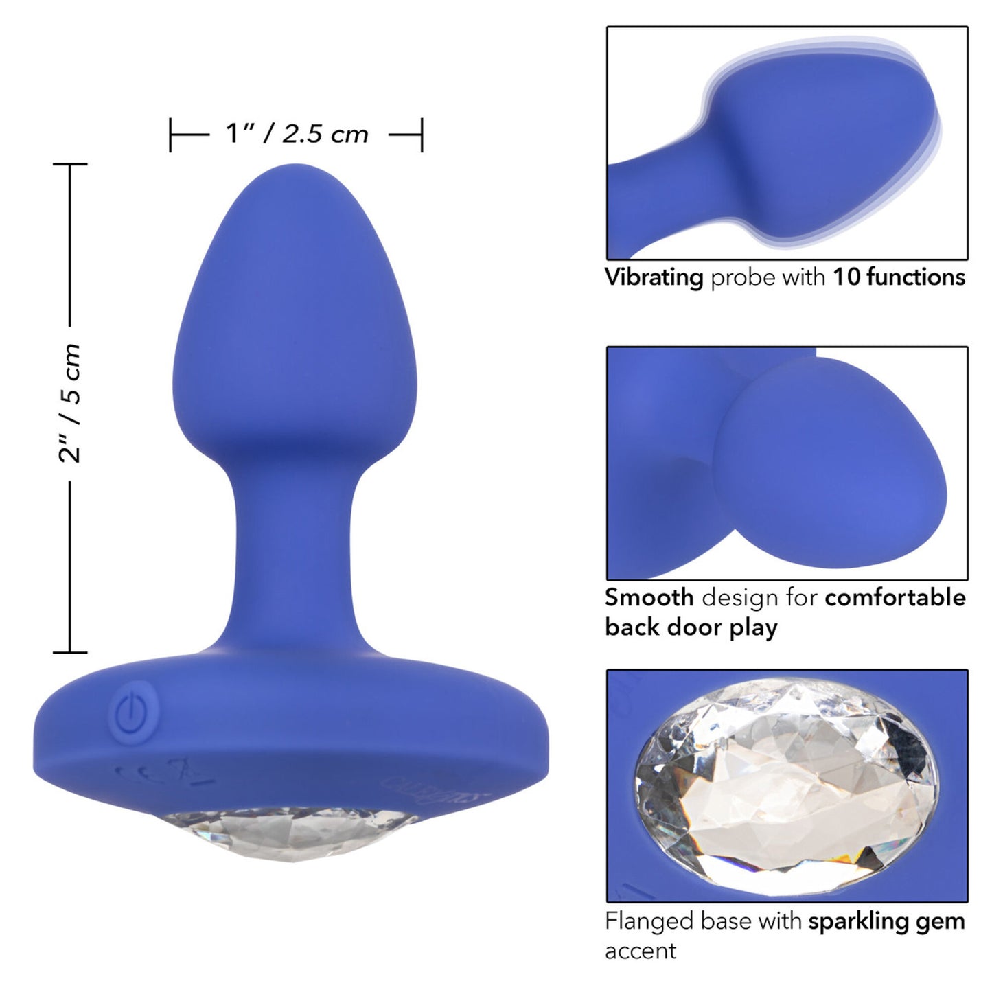 Cheeky Gems - Rechargeable Vib Probe Petit - Bleu
