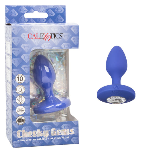 Cheeky Gems - Rechargeable Vib Probe Moyen - Bleu