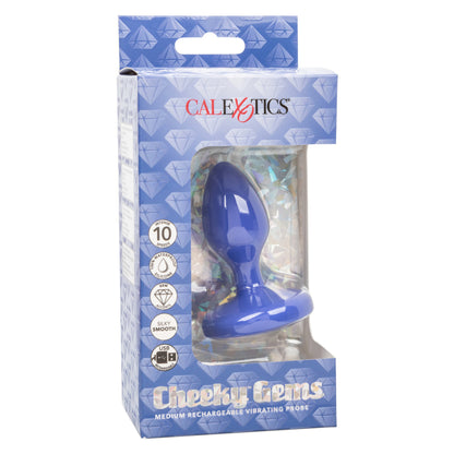 Cheeky Gems - Rechargeable Vib Probe Moyen - Bleu