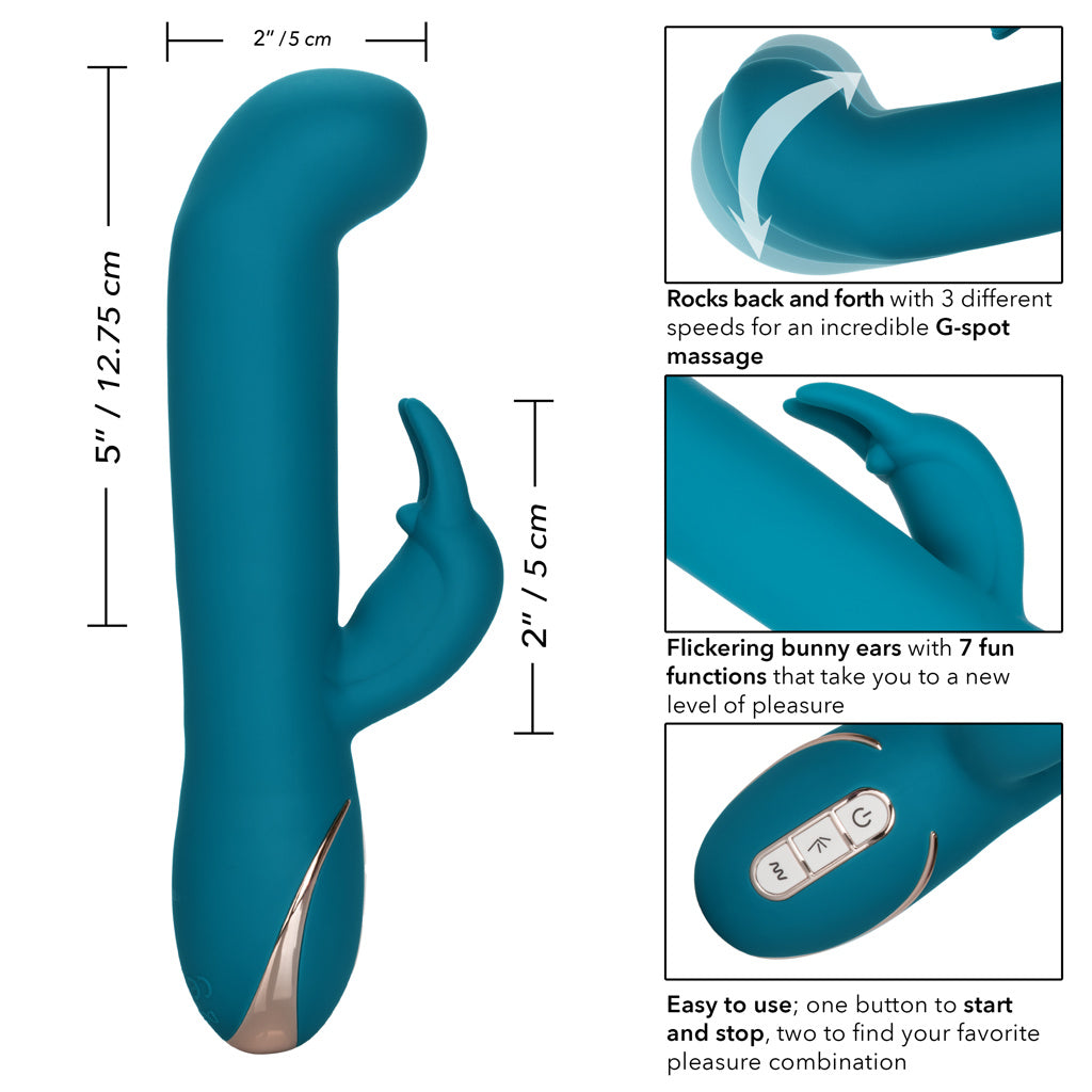 Jack Rabbit - Silicone Rocking G Rabbit - Aqua