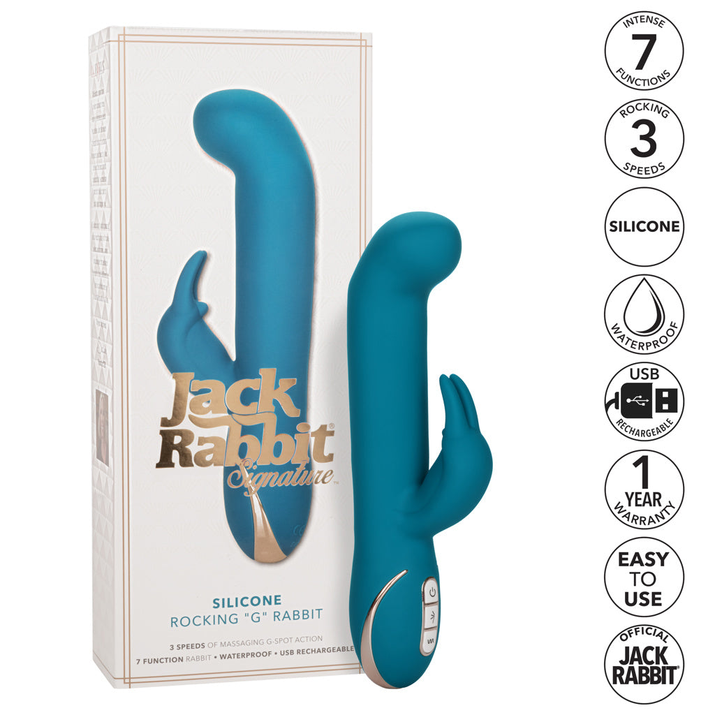 Jack Rabbit - Silicone Rocking G Rabbit - Aqua