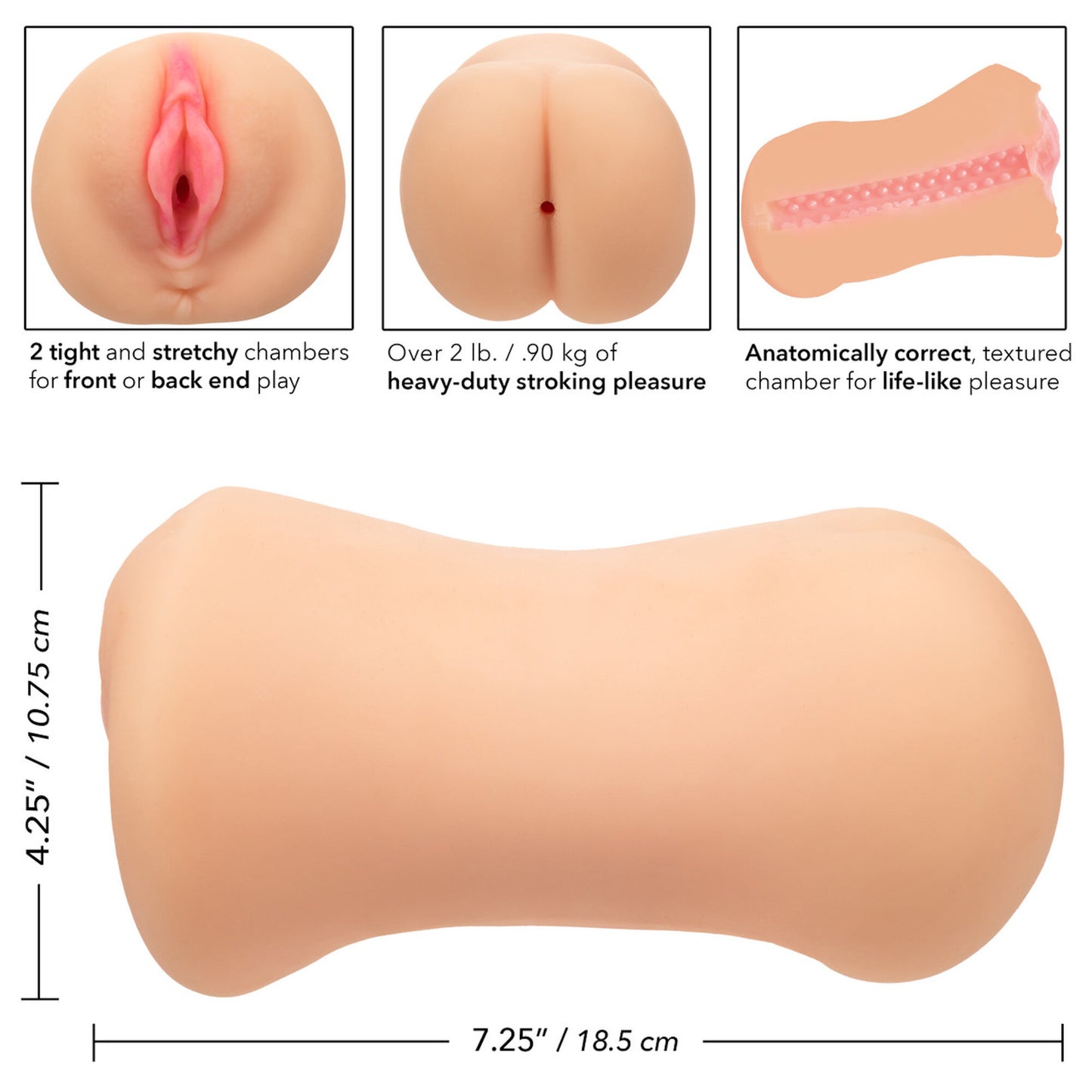 Calexotics - Stroke It Dual Entry - Beige