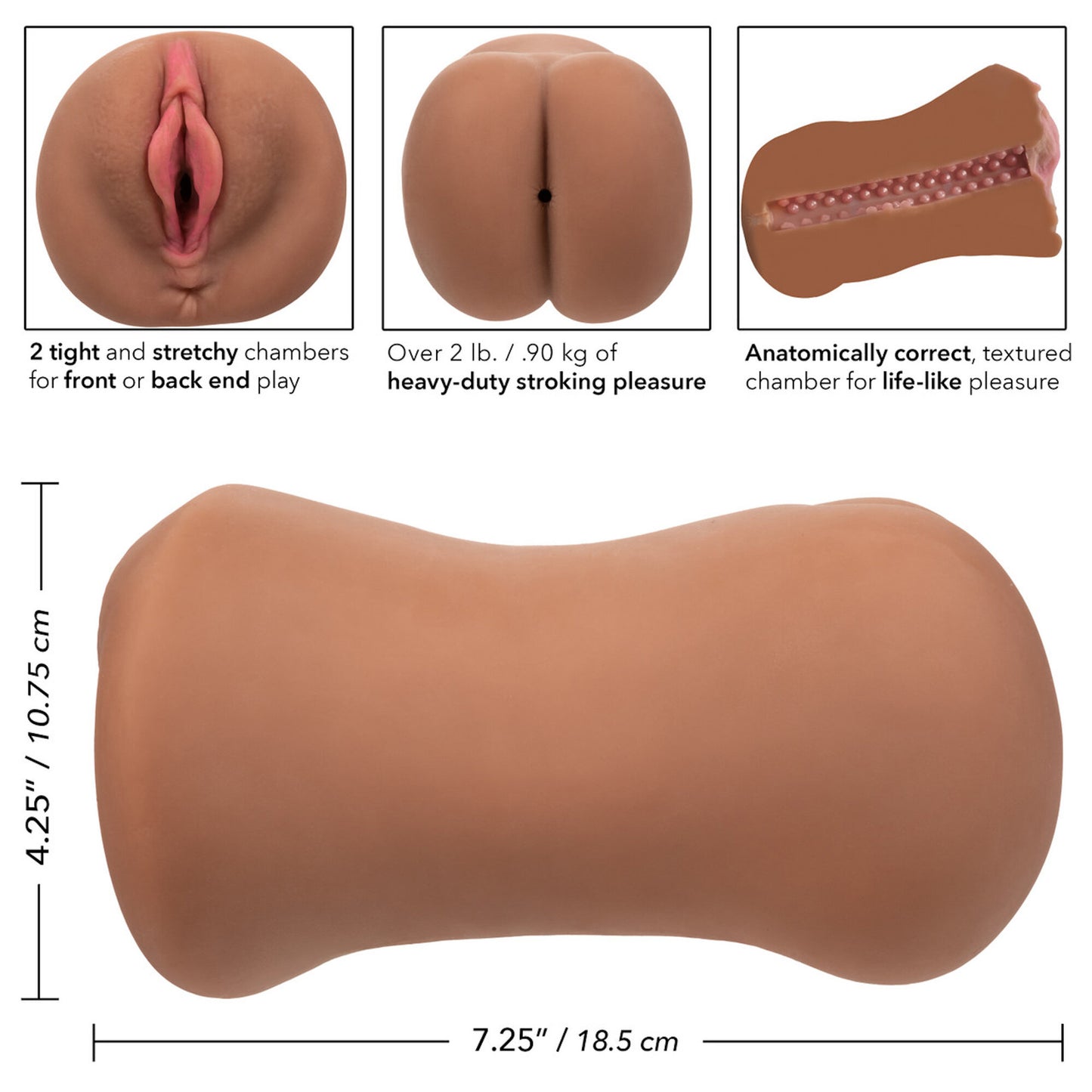 Calexotics - Stroke It Dual Entry - Brun