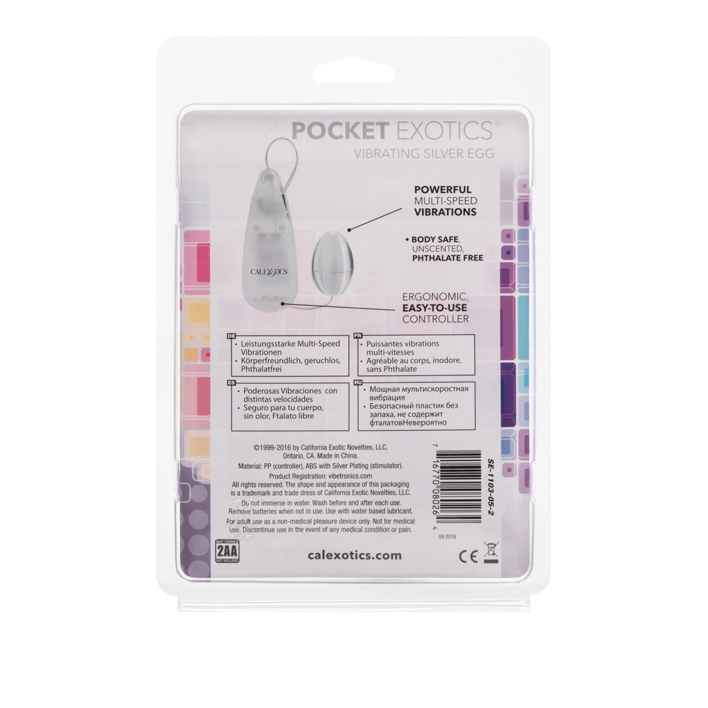 Pocket Exotics - Vibrating Egg - Argent