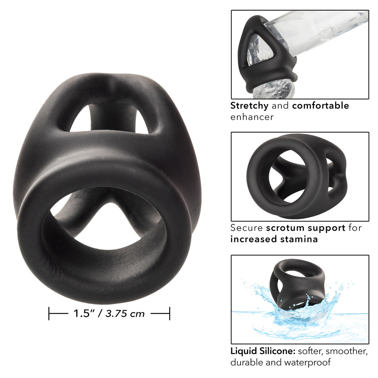 Alpha Ring - Liquid Silicone Dual Cage & Ring