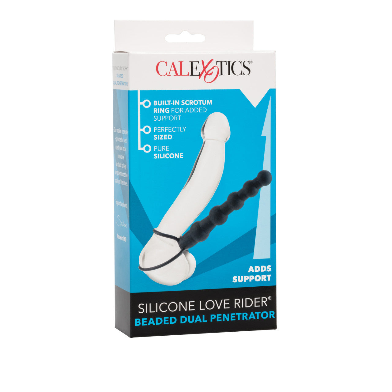 Silicone Love Rider - Beaded Dual Penetrator