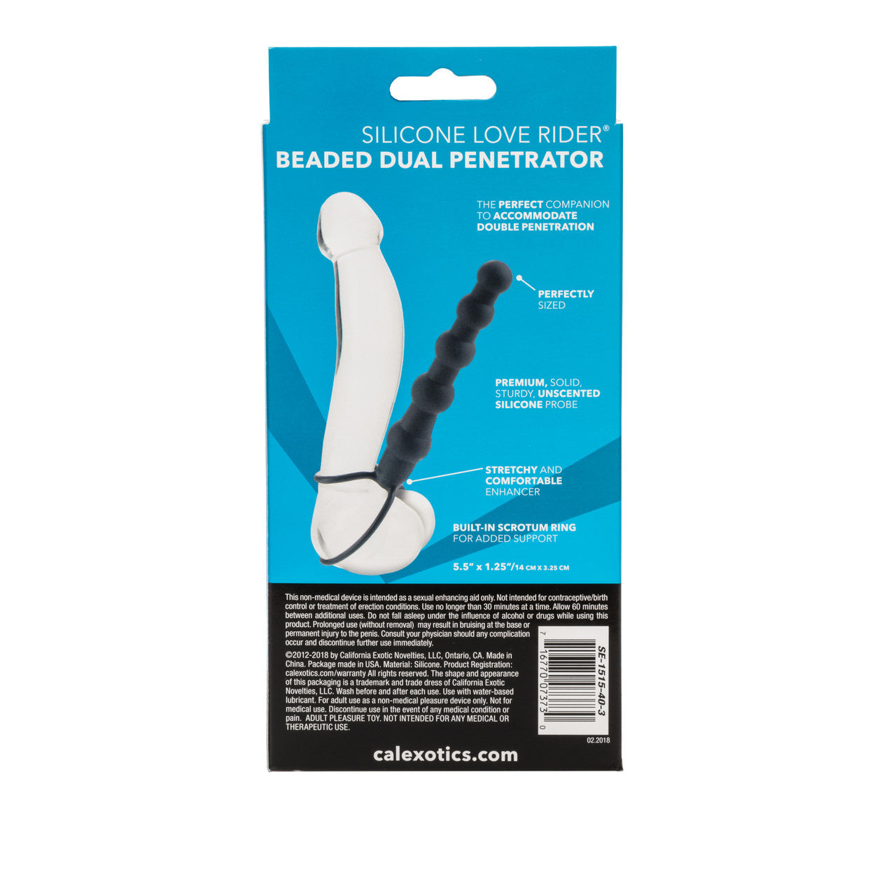 Silicone Love Rider - Beaded Dual Penetrator