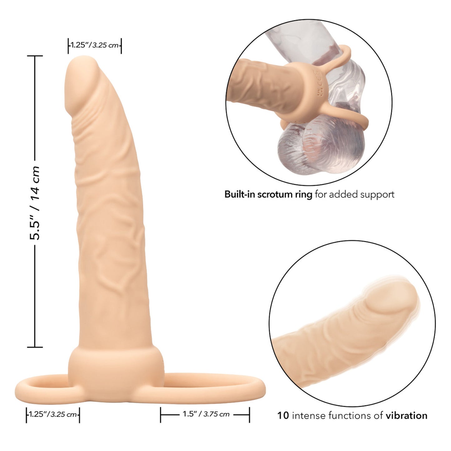 Performance Maxx - Rechargeable Dual Penetrator - Beige