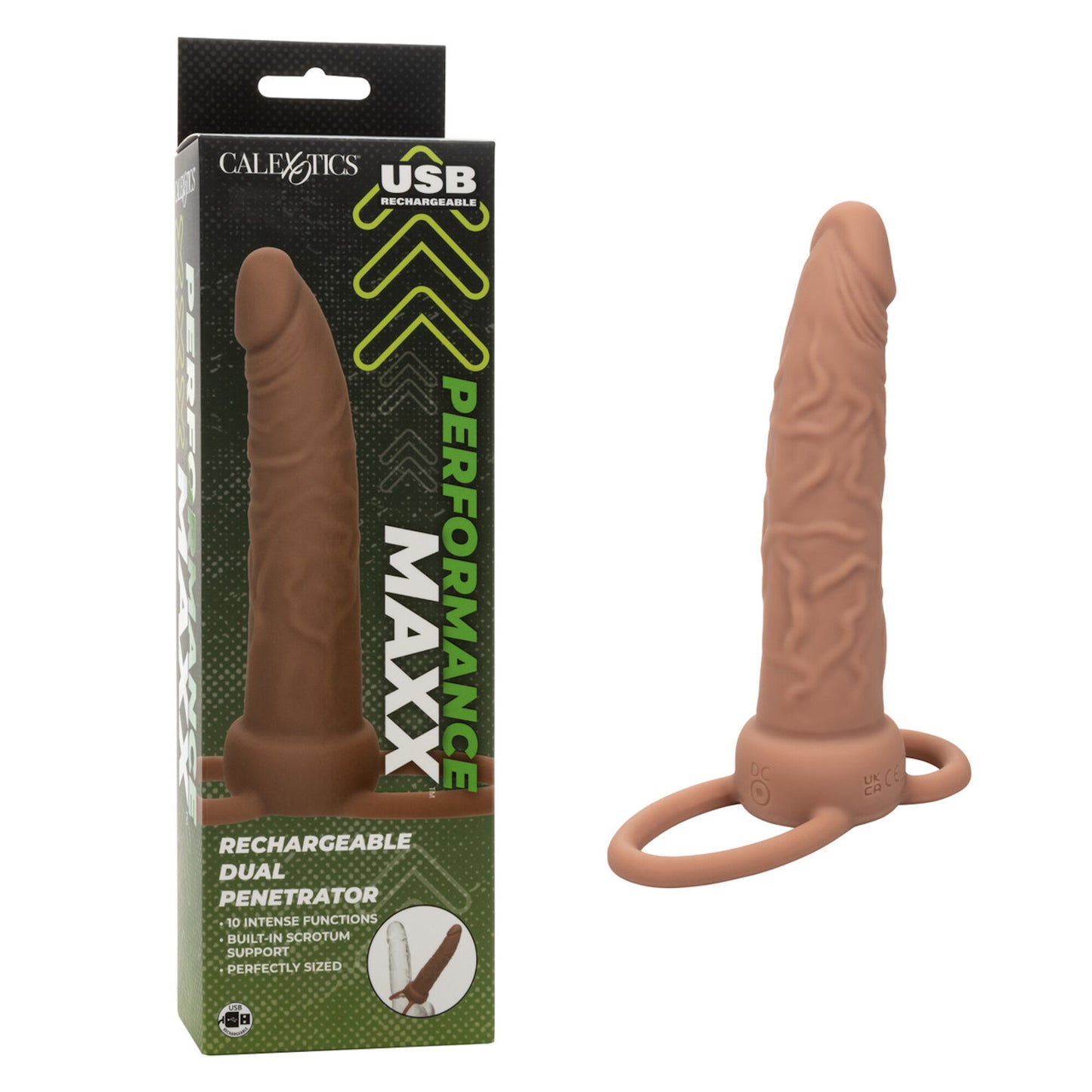Performance Maxx - Rechargeable Dual Penetrator - Brun