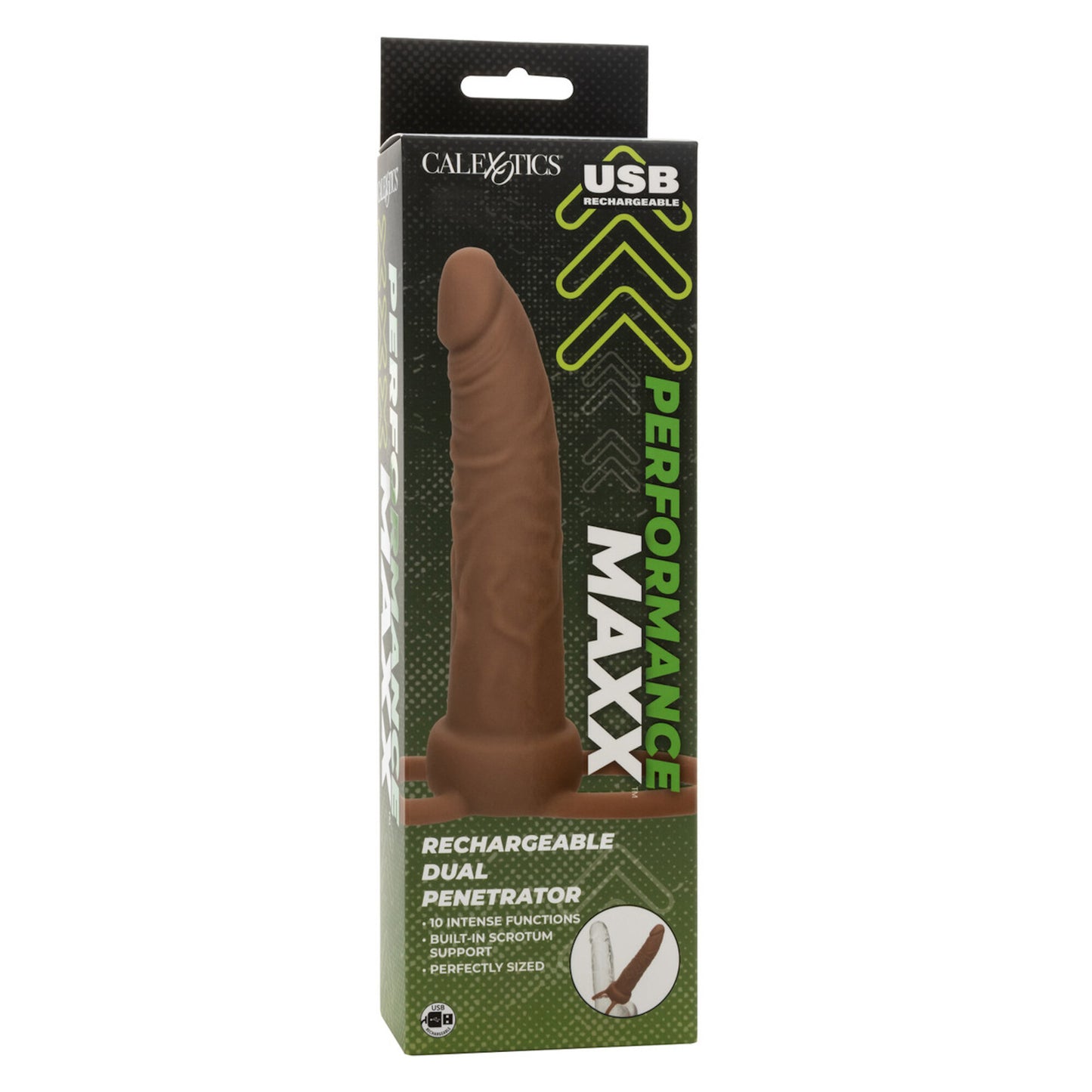 Performance Maxx - Rechargeable Dual Penetrator - Brun