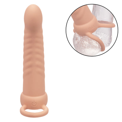 Performance Maxx - Rechg Ribbed Dual Penetrator - Beige