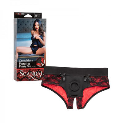Scandal - Crotchless Pegging Panty Set L/XL