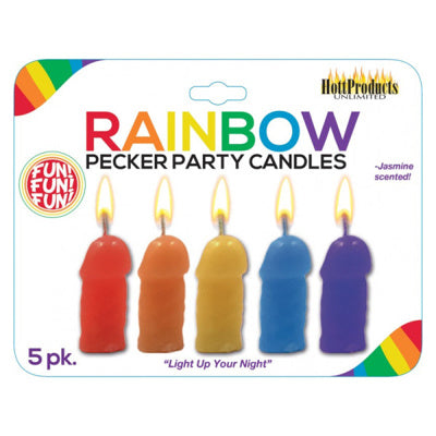 Hott Products - Chandelles En Pénis - Arc-en-ciel