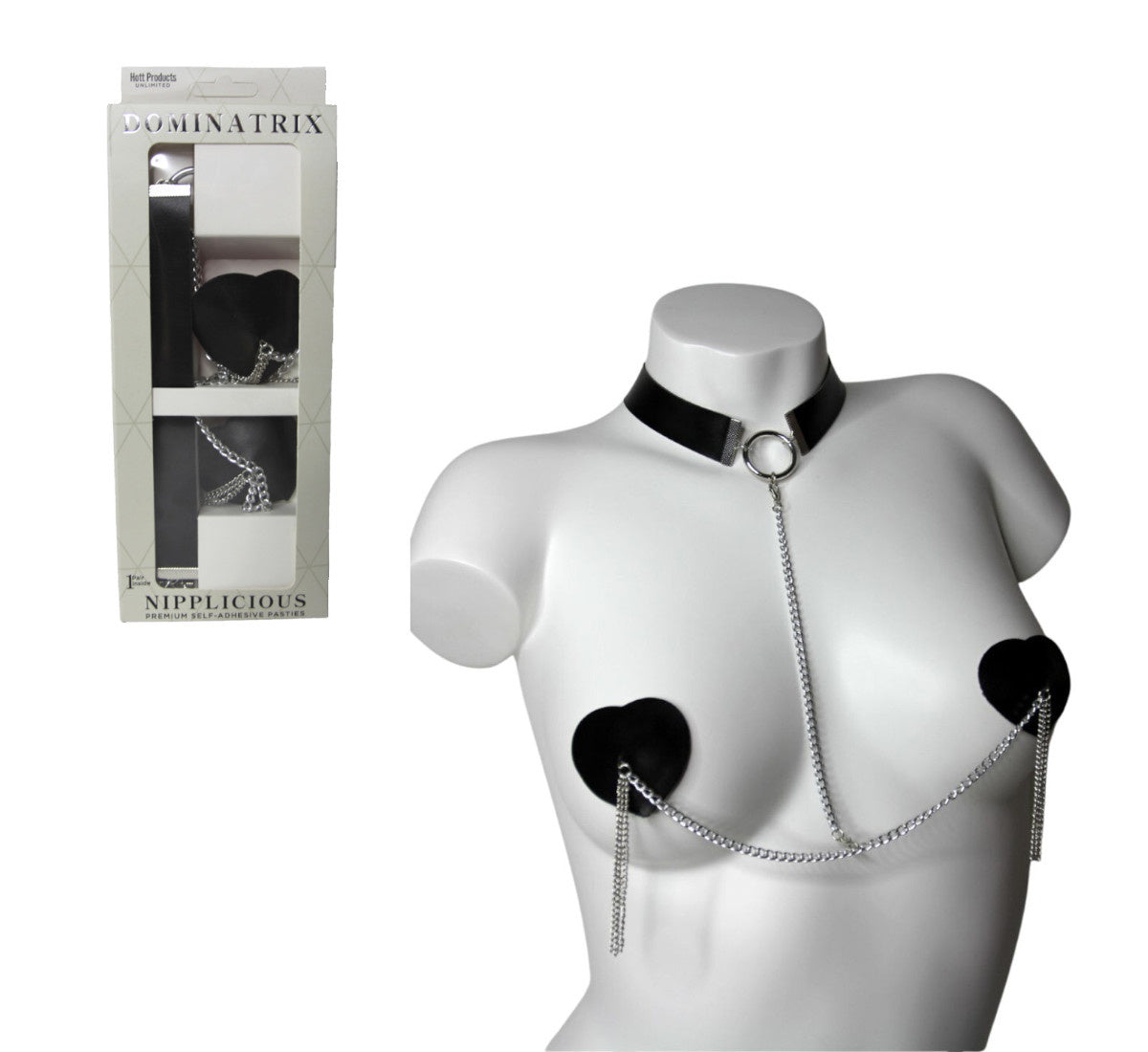 Nipplicious - Pasties & Collier Dominatrix - Noir