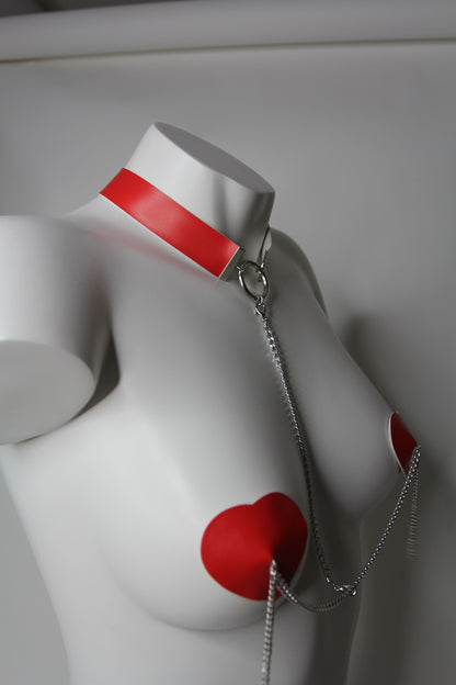 Nipplicious - Pasties & Collier Dominatrix - Rouge