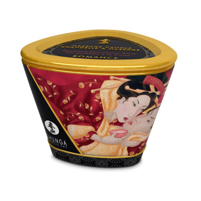 Shunga - Chandelle à Massage - Romance - Vin à la fraise